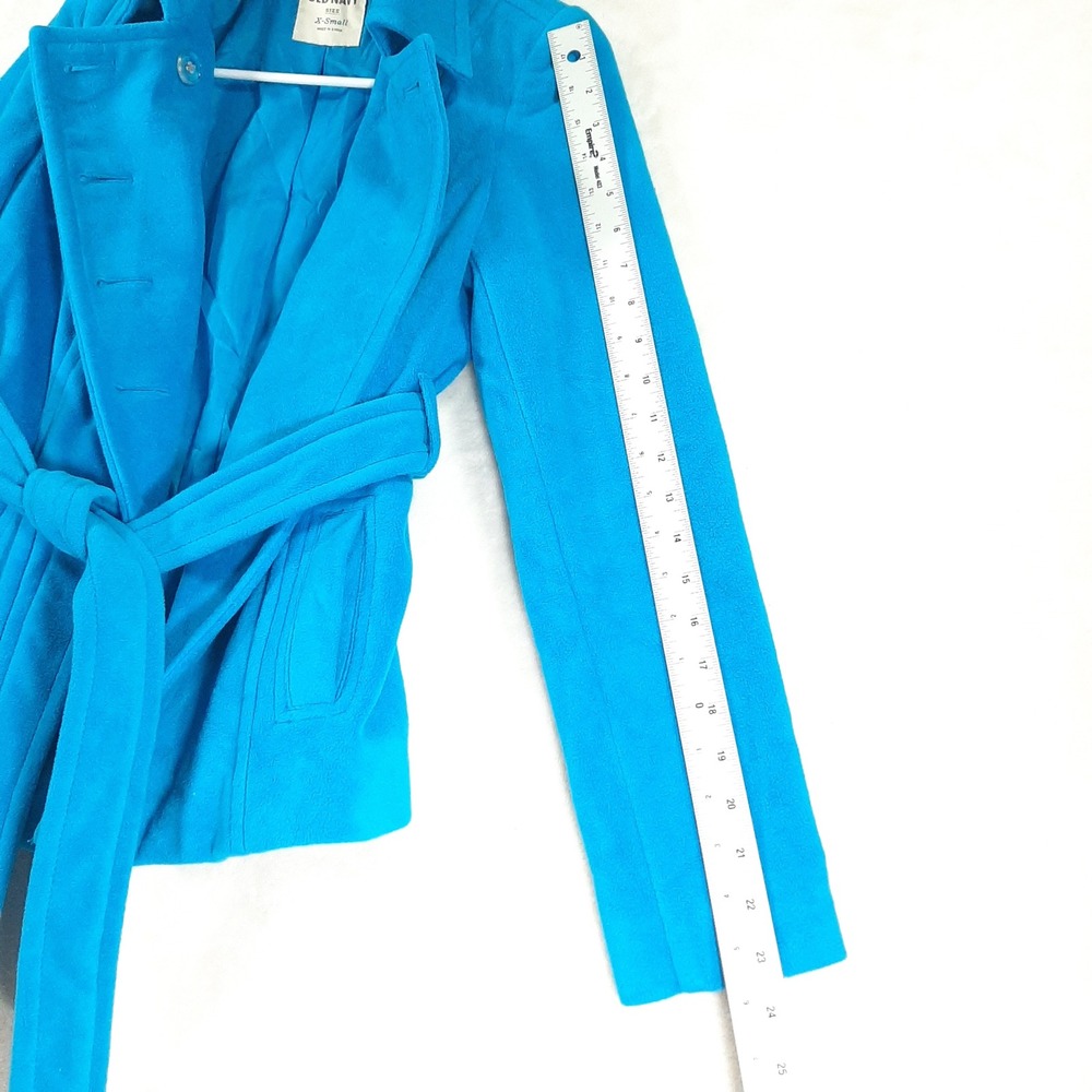 Old Navy Womens Blue Double Breasted Belted Pea Coat Jacket XS - Picture 3 of 11